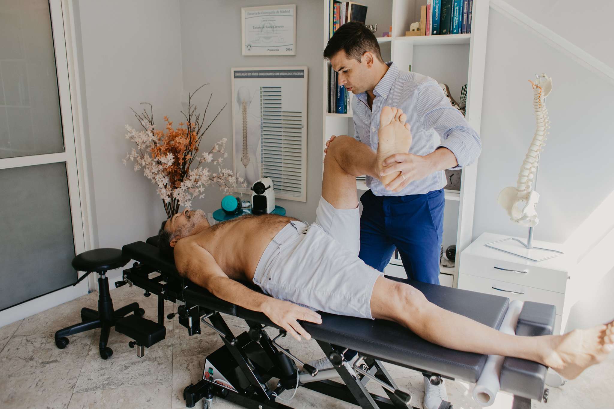 Teste de mobilidade osteopático para quadril